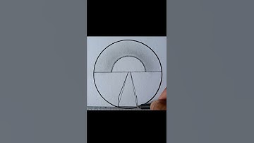 Circle Art Scenery 😜🤗With Pencil #drawing #shorts