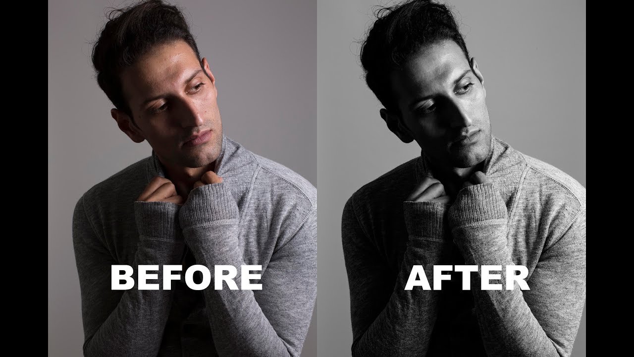 How To Make Dramatic Black & White Portrait In Photoshop | Abhishek Negi Photography