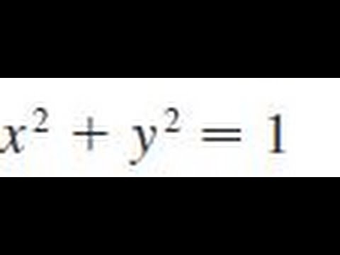 X 2 Y 2 1 Find Dy Dx By Implicit Differentiation Youtube