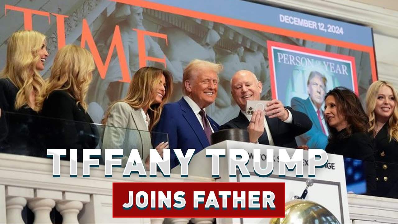 Pregnant Tiffany Trump Joins Sister Ivanka and Father Donald at New York Stock Exchange