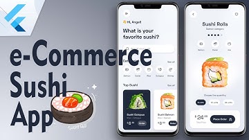 e-commerce (Sushi Restaurant) Application from Scratch - Flutter UI Challenges | Speed Code