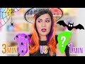 SLIME CHALLENGE: 1 MINUTO VS 3 MINUTOS ESPECIAL HALLOWEEN!