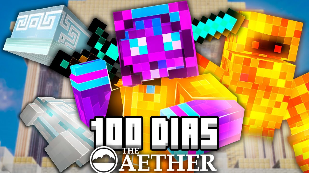 SOBREVIVI 100 DIAS NO NOVO PARAÍSO DO MINECRAFT 1.20 - AETHER O FILME ...