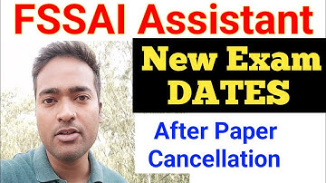 FSSAI Assistant New Exam Dates after Paper Cancellation | FSSAI Assistant 2022  @GaganPratapMaths