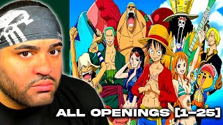 All One Piece Openings 1-25 (REACTION)