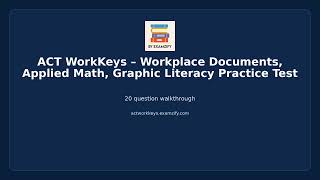 ACT WorkKeys – Workplace Documents, Applied Math, Graphic Literacy Practice Test screenshot 2