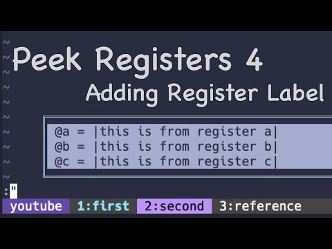 Vim Trick: Peek registers 4 ( label each register )