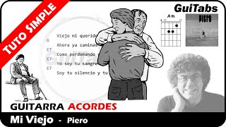 Video thumbnail of "MI VIEJO 👴 - Piero ( Letras - Acordes GUITARRA 🎸- Karaoke )"