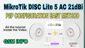 MikroTik DISC Lite 5.8GHz AC P2P Configuration Tutorial Easy Method by GSM iNFO