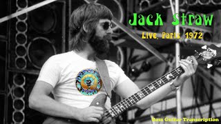 Grateful Dead-Jack Straw (Live, 1972) Bass Tab and Notation