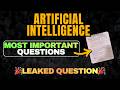 Artificial Intelligence | Important Topics & Most Repeated Questions Exam Preparation 💯📈