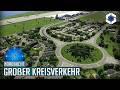 Großer Kreisverkehr im neuen Wohngebiet am Flughafen in Cities Skylines 2 | Nordbucht 145