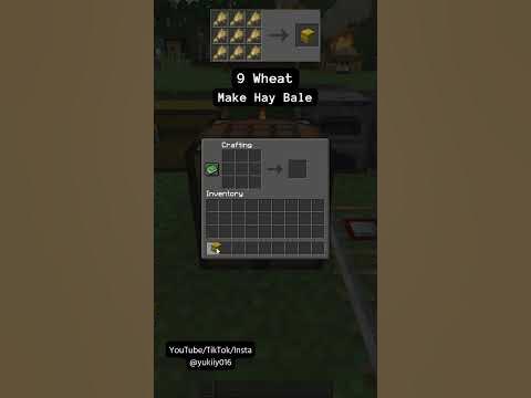 How To Make A Hay Bale In Minecraft Java #shorts - YouTube