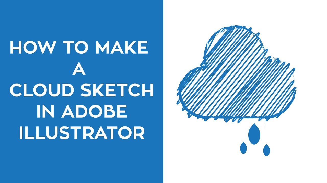 How to make a cloud sketch in Adobe Illustrator - YouTube