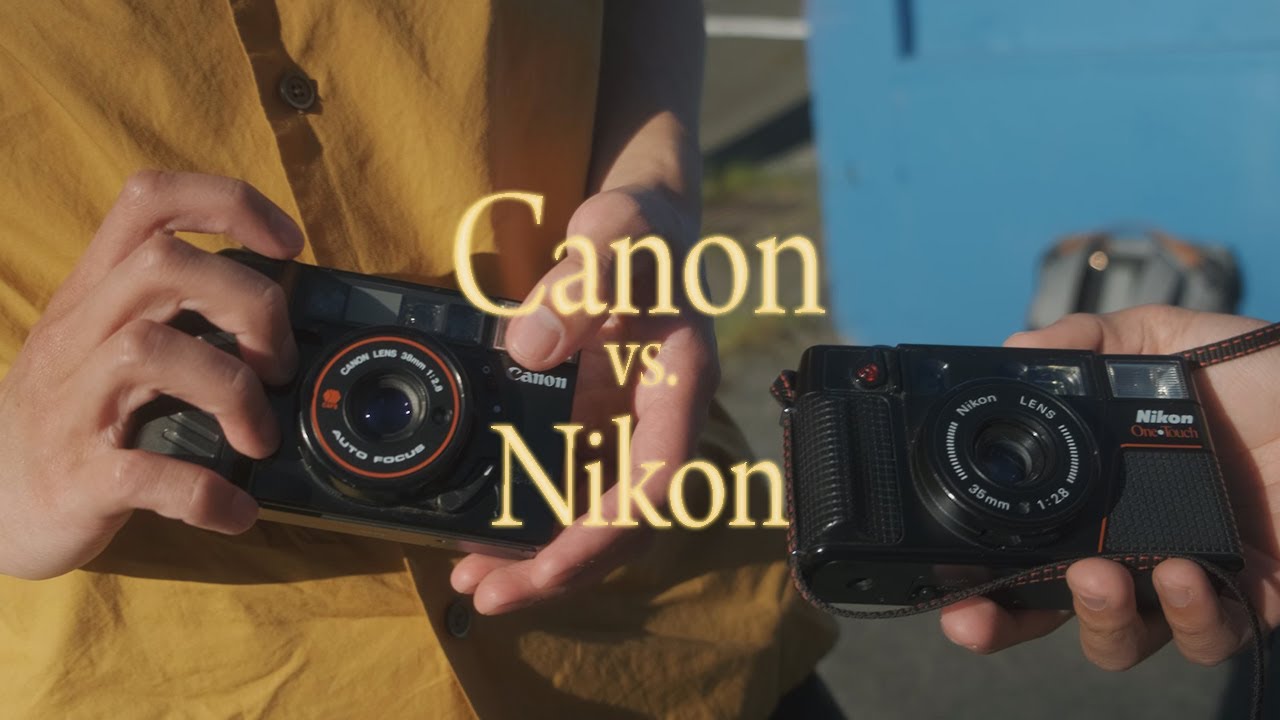 Comparaison des appareils photo argentiques Canon Sureshot et Nikon One Touch