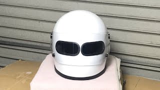【DIY】Tried to Make Helmet Custom Twin Window　ビンテージヘルメット〔族ヘル〕を加工してみた