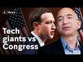 Jeff Bezos and Mark Zuckerberg among tech bosses grilled by Congress