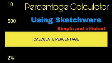 How to make Percentage calculator in Sketchware