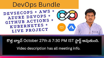 DevOps Bundle - Master AWS, Terraform, Azure DevOps, GitHub Actions Kubernetes @Oct 27th 7.30PM IST