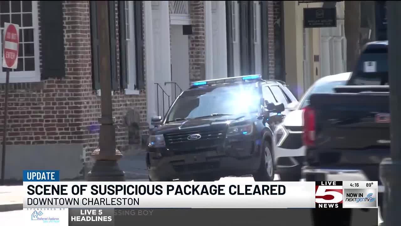 VIDEO: Law enforcement investigates a ‘suspicious package’ near Charleston courthouse