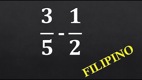 How to Subtract Dissimilar Fractions (Filipino-Explained)