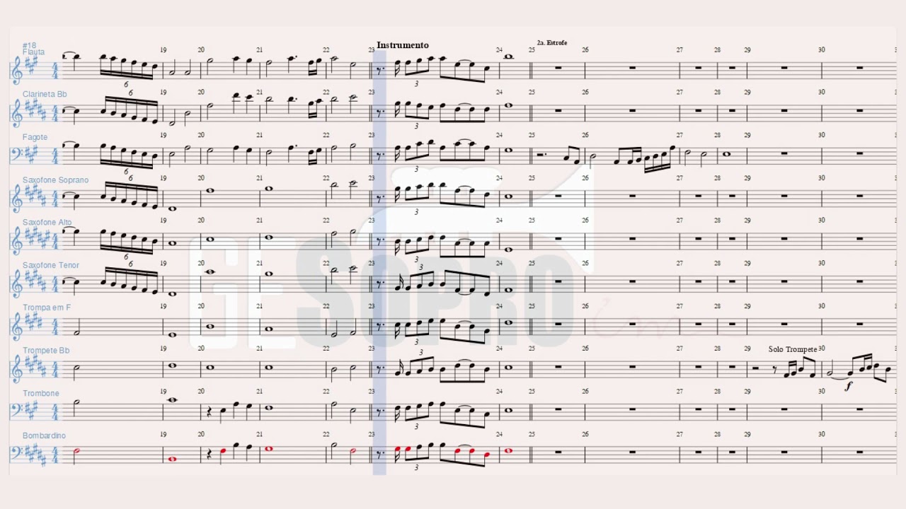 🟡 EM TI EU ENCONTRO - grade de sopro