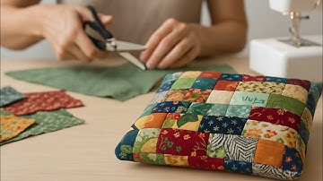 Combining scrap fabrics and turning them into practical and attractive items #craft