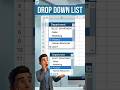 How to Create a Drop Down List in Excel ⚡ #shorts #excel #exceltips #tricks