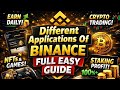 🔥Binance Ke Different Applications‼️Complete Easy Guide for Beginners 2026 🚀 Crypto Trading💰NFT
