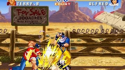 Real Bout Fatal Fury 2: The Newcomers (Arcade) Terry vs Alfred (Secret Battle)