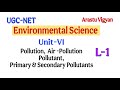 Pollution/ Air Pollution/ Pollutant/ Primary and Secondary pollutants/ Unit-6 /#ugcnet 
