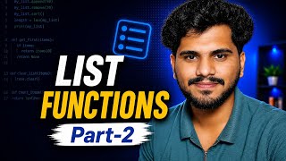 List Functions| Part 2 | L37 | Python Tutorial | In Telugu | DecodewithSK