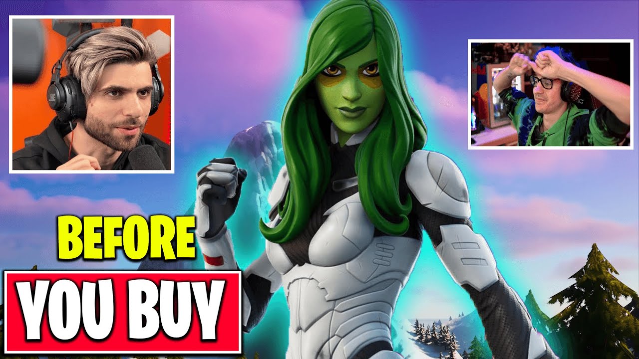 Streamers Play With Gamora Skin in Fortnite! Gamora Skin Gameplay