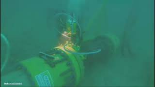 Working with #hydraulic tools, to close the smart flange.   #dive #gopro #sea #غواص