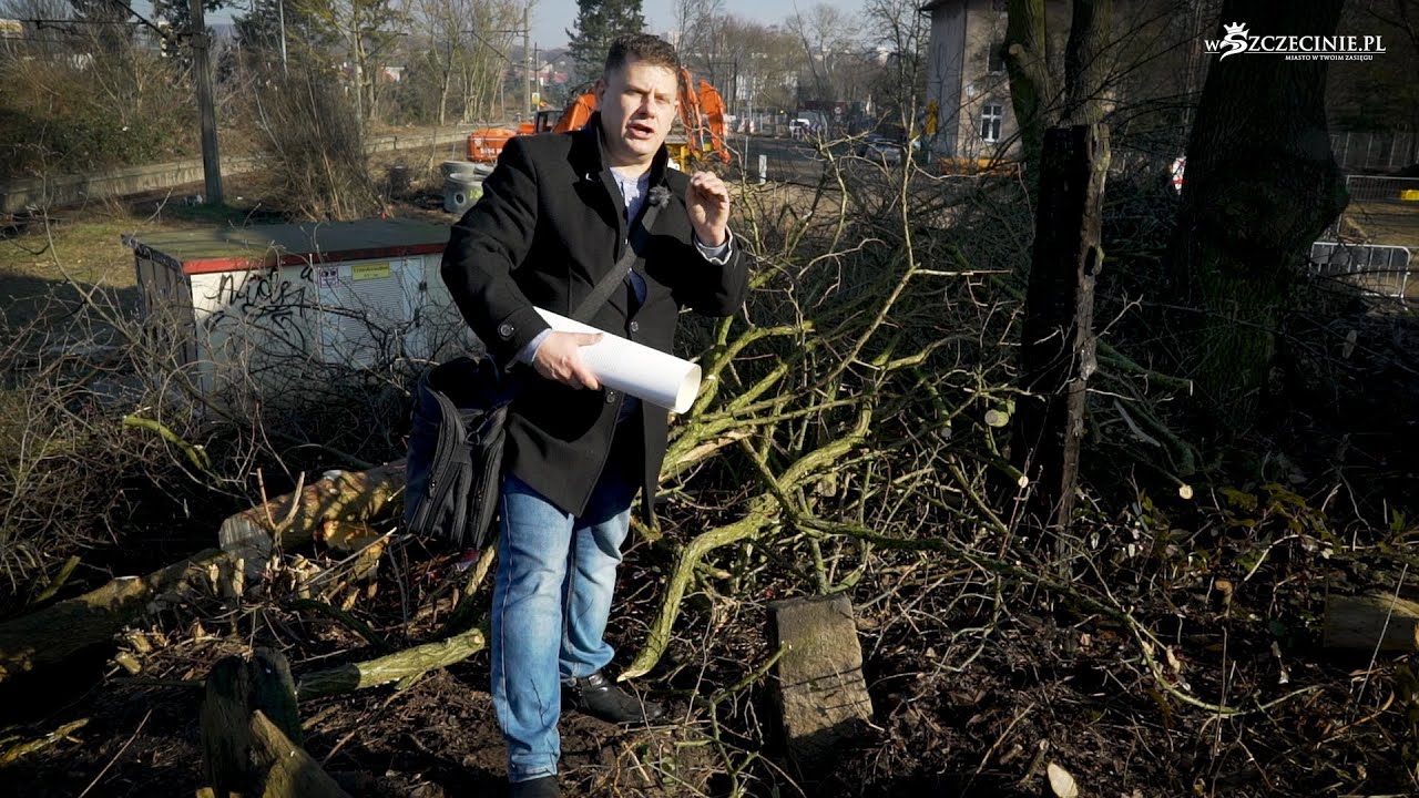 Kamień graniczny znaleziony na budowie Węzła Łękno szczecin university