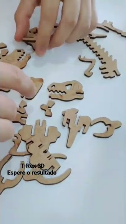 Quebra-Cabeça 3D, DINOSSAURO TIRANOSSAURO REX 28 peças em MDF -  DINOBRINQUE # Todos os Modelos de Quebra-Cabeça 3D Dinobrinque