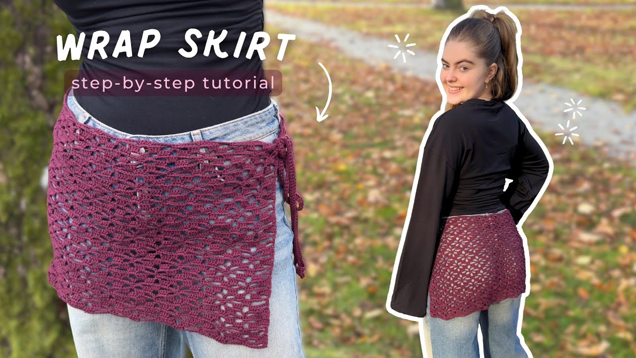 Crochet Lacy Wrap Skirt | Floral Lace Pattern | Step-by-Step