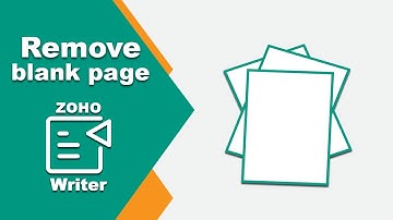 How to remove blank page in Zoho Writer