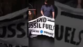 Protesters interrupt Sen. Klobuchar’s “Joy of Politics” book launch. Video: Climate Defiance #shorts