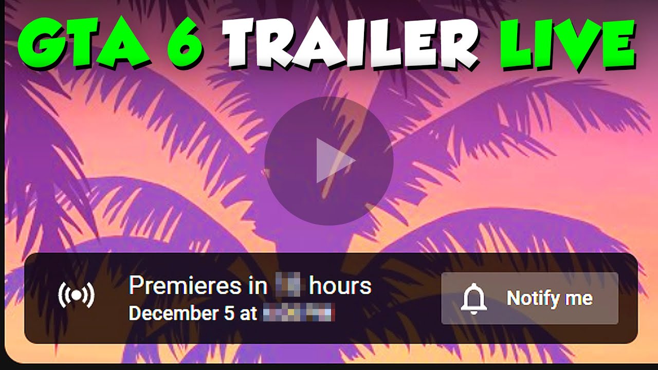 GTA 6 Official Trailer LIVE STREAM Launch Info GTA 6 TRAILER 