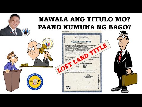 LOST TITLE BA ANG PROBLEMA? ETO PO VIDEO PARA JAN