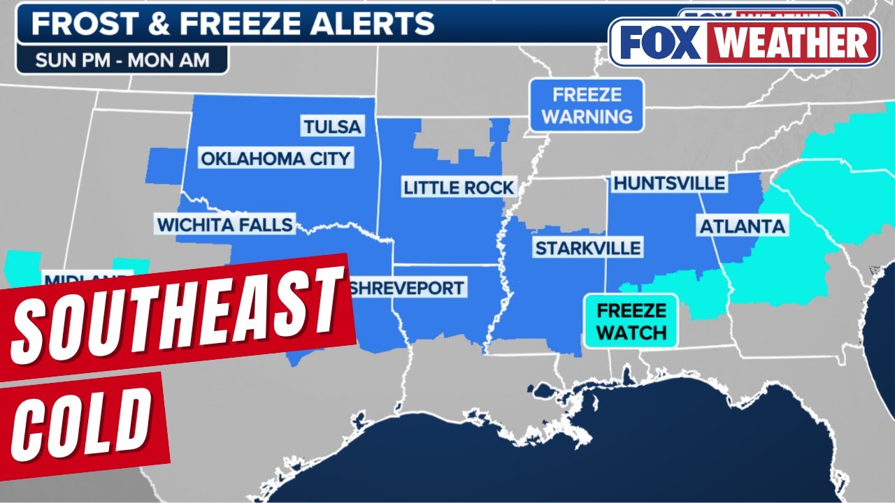 Southeastern US To See Frigid Temps As Winter Kicks Into High Gear ...