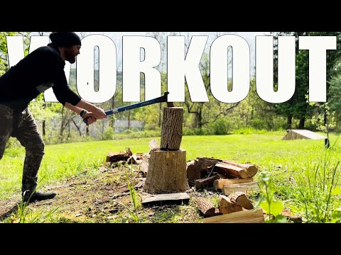 Chopping Wood Workout - Garden Update and German Shepherds