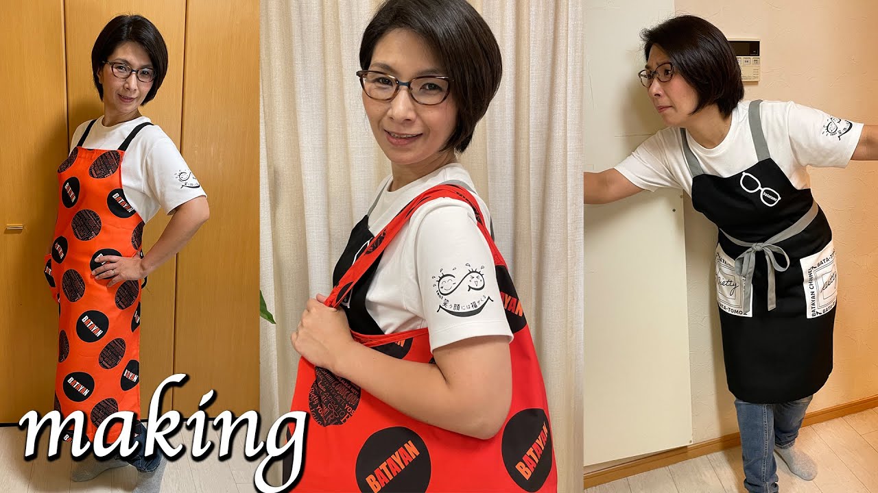 Making of] From completing the apron and eco bag to taking photos