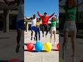 Synchronized Dance Challenge While Popping Thousands of Giant Paint Filled Balloons