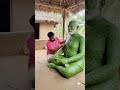 Ghaas se banaya Modi Ji ka putla Dekhiye kaise🍃😱 #shorts #india #modi #ytshorts #namo #trending