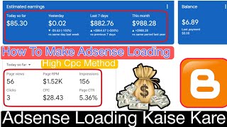 Adsense Loading Kaise Kare | How To Make Adsense Loading | High Cpc Keywords | New Tricks Method