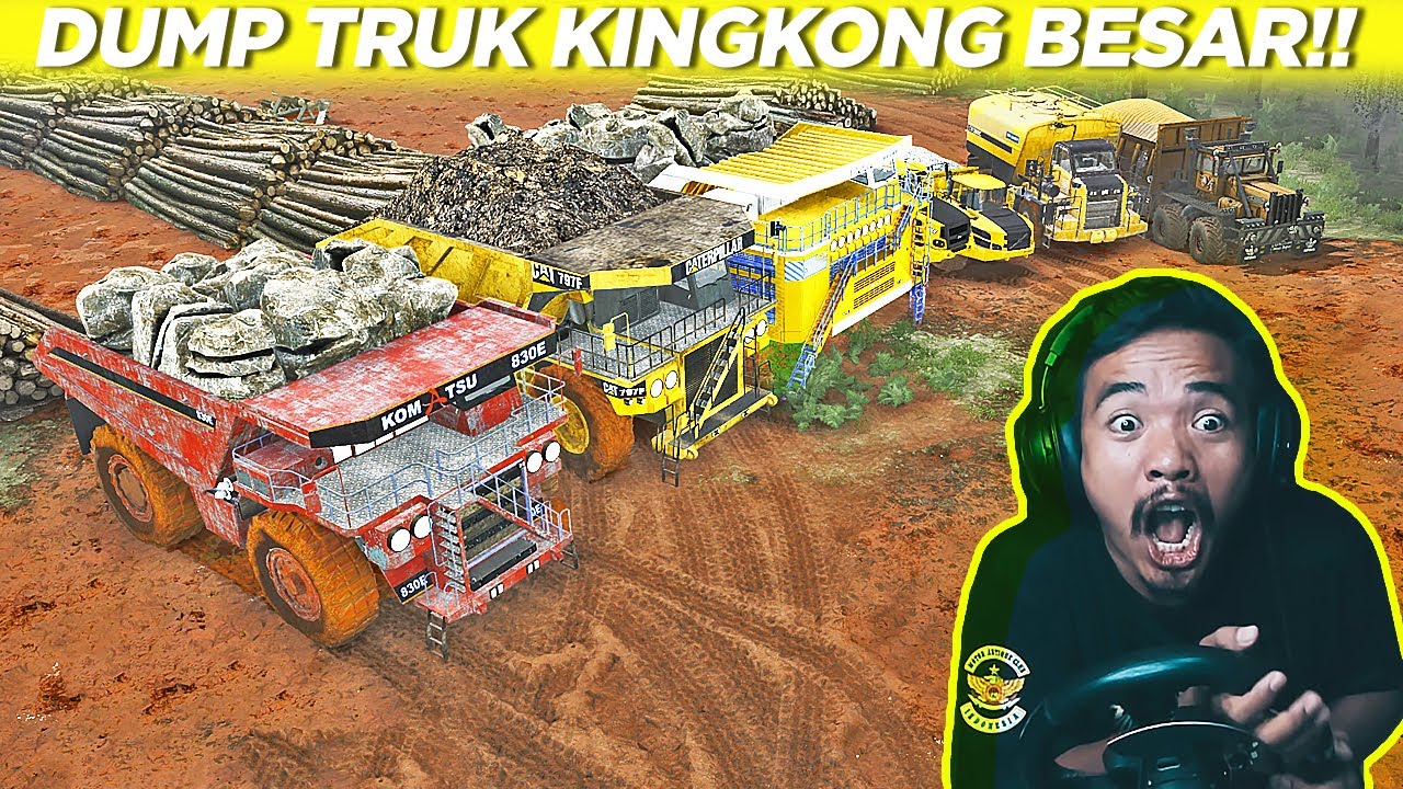 7 DUMP TRUCK BESAR NANJAK MAP DESA SIAPA YANG PALING KUAT - Spintires Mudrunner
