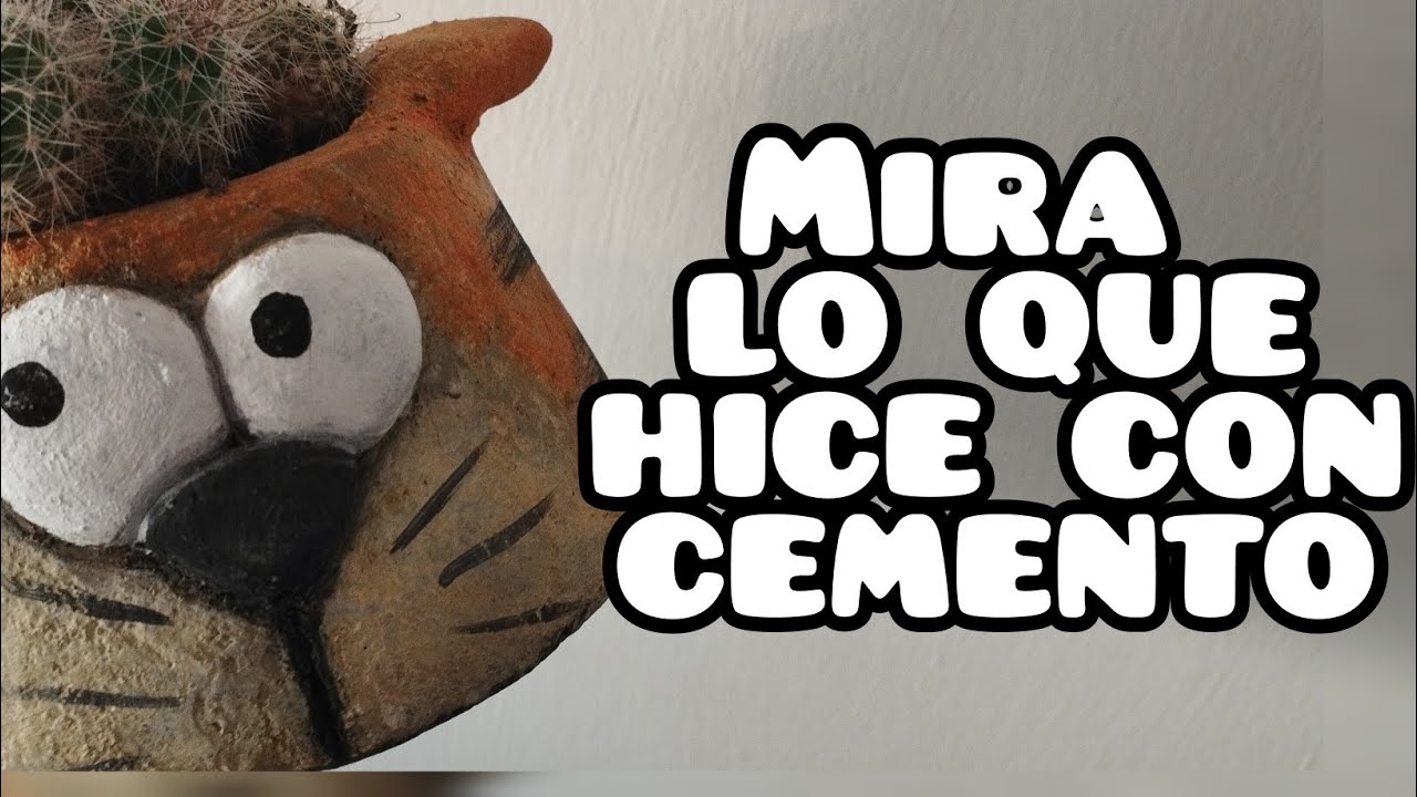 Cómo hacer macetas de cemento creativas, recicladas, fácil y rápido ♻️