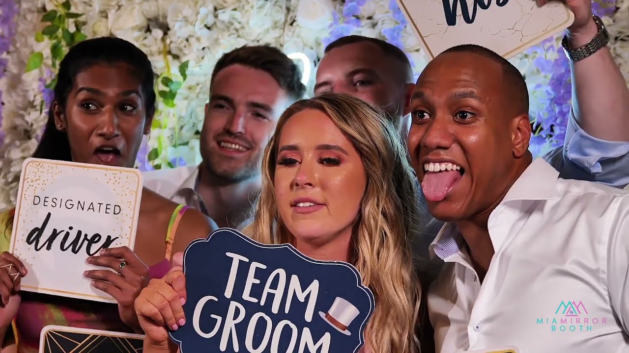 Magic Mirror Booth Rental at a Miami Wedding